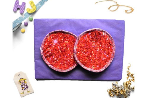 Buy  Breast Pads Red Glitter now using this page